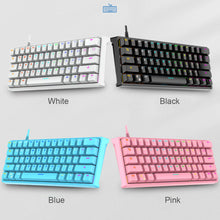 Load image into Gallery viewer, K620 Mini Gaming Mechanical Keyboard 61 Keys RGB Hotswap Type-C Wired Gaming Keyboard PBT Keycaps 60% Ergonomics Keyboards
