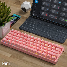 Load image into Gallery viewer, K620 Mini Gaming Mechanical Keyboard 61 Keys RGB Hotswap Type-C Wired Gaming Keyboard PBT Keycaps 60% Ergonomics Keyboards
