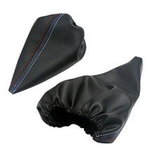 Load image into Gallery viewer, 2Pcs/Set Car Gear Shift Collars Manual Handbrake Gaiter Boot Leather Covers For BMW 3 Series E36 E46 E30 E34 M3 Z3 M Accessories

