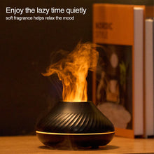 Load image into Gallery viewer, Volcanic Aroma Diffuser Essential Oil Lamp 130ml USB Portable Air Humidifier with Color Flame Night Light

