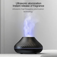 Load image into Gallery viewer, Volcanic Aroma Diffuser Essential Oil Lamp 130ml USB Portable Air Humidifier with Color Flame Night Light
