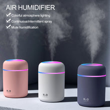 Load image into Gallery viewer, Portable Electric Air Humidifier Aroma Oil Diffuser USB Cool Mist Sprayer with Colorful Night Light for Home Car
