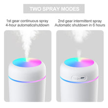 Load image into Gallery viewer, Portable Electric Air Humidifier Aroma Oil Diffuser USB Cool Mist Sprayer with Colorful Night Light for Home Car
