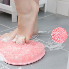 Load image into Gallery viewer, Exfoliating Shower Massage Scraper Bathroom Non-slip Bath Mat Back Massage Brush Silicone Foot Wash Body Cleaning Bathing Tool

