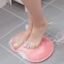 Load image into Gallery viewer, Exfoliating Shower Massage Scraper Bathroom Non-slip Bath Mat Back Massage Brush Silicone Foot Wash Body Cleaning Bathing Tool
