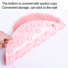 Load image into Gallery viewer, Exfoliating Shower Massage Scraper Bathroom Non-slip Bath Mat Back Massage Brush Silicone Foot Wash Body Cleaning Bathing Tool
