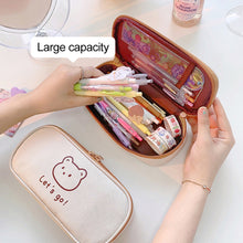Load image into Gallery viewer, Kawaii Bear Pencil Bags Cartoon Cute Simple Pencil Cases Student School Supplies Stationery Pencil Bags Storage Bag Canvas Girl Bags
