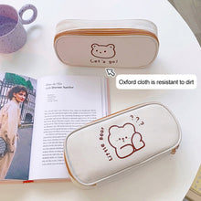 Load image into Gallery viewer, Kawaii Bear Pencil Bags Cartoon Cute Simple Pencil Cases Student School Supplies Stationery Pencil Bags Storage Bag Canvas Girl Bags
