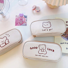 Load image into Gallery viewer, Kawaii Bear Pencil Bags Cartoon Cute Simple Pencil Cases Student School Supplies Stationery Pencil Bags Storage Bag Canvas Girl Bags
