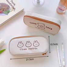 Load image into Gallery viewer, Kawaii Bear Pencil Bags Cartoon Cute Simple Pencil Cases Student School Supplies Stationery Pencil Bags Storage Bag Canvas Girl Bags
