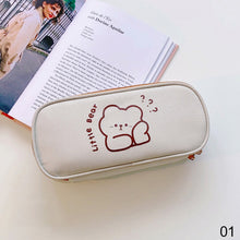 Load image into Gallery viewer, Kawaii Bear Pencil Bags Cartoon Cute Simple Pencil Cases Student School Supplies Stationery Pencil Bags Storage Bag Canvas Girl Bags
