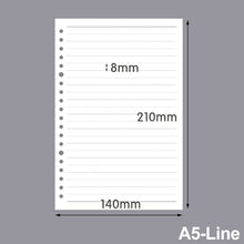 Load image into Gallery viewer, A5 A4 B5 Loose Leaf Notebook Refill Spiral Binder Inner Page Weekly Monthly To Do Line Dot Grid Inside Paper Stationery

