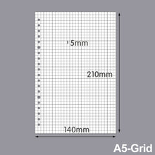 Load image into Gallery viewer, A5 A4 B5 Loose Leaf Notebook Refill Spiral Binder Inner Page Weekly Monthly To Do Line Dot Grid Inside Paper Stationery
