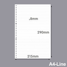 Load image into Gallery viewer, A5 A4 B5 Loose Leaf Notebook Refill Spiral Binder Inner Page Weekly Monthly To Do Line Dot Grid Inside Paper Stationery
