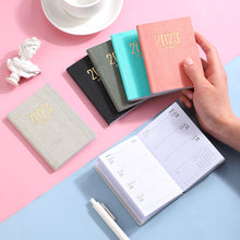 Load image into Gallery viewer, 2023 A7 Mini Notebook 365 Days Portable Pocket Notepad Daily Weekly Agenda Planner Notebooks Stationery Office School Supplies
