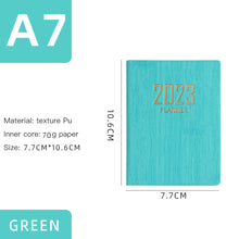 Load image into Gallery viewer, 2023 A7 Mini Notebook 365 Days Portable Pocket Notepad Daily Weekly Agenda Planner Notebooks Stationery Office School Supplies

