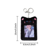 Load image into Gallery viewer, Cute Plush Bear Rabbit Photocard Holder Korea Idol Photocard Protector Case With Keychain For Women Girls ID Card Holder
