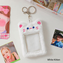 Load image into Gallery viewer, Cute Plush Bear Rabbit Photocard Holder Korea Idol Photocard Protector Case With Keychain For Women Girls ID Card Holder
