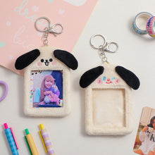 Load image into Gallery viewer, Cute Plush Kitty Puppy Photocard Holder Korea Idol Photocard Protector Case With Keychain For Women Girls ID Card Holder
