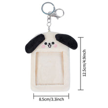 Load image into Gallery viewer, Cute Plush Kitty Puppy Photocard Holder Korea Idol Photocard Protector Case With Keychain For Women Girls ID Card Holder

