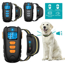 Load image into Gallery viewer, 3 IN 1 Electric Dog Training Collar Pet Remote Control Barkproof Collars Anti Barking Device Beep Vibration Sound Flashlight Rechargeable Waterproof
