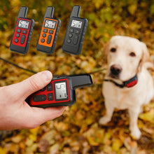 Load image into Gallery viewer, Electric Dog Training Collar Waterproof Pet Remote Control Anti Barking Device Rechargeable 500m with Shock Vibration Sound Flashlight
