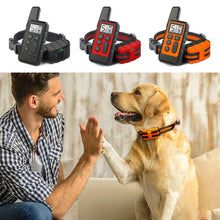 Load image into Gallery viewer, Electric Dog Training Collar Waterproof Pet Remote Control Anti Barking Device Rechargeable 500m with Shock Vibration Sound Flashlight
