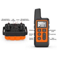 Load image into Gallery viewer, Electric Dog Training Collar Waterproof Pet Remote Control Anti Barking Device Rechargeable 500m with Shock Vibration Sound Flashlight

