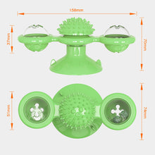 Load image into Gallery viewer, Funny Cat Toy Spinning Windmill with LED Ball Catnip Scratch Hair Brush Intelligence Training Suction Cup Cats Spinner Toy
