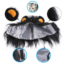 Load image into Gallery viewer, Pet Halloween Hat Cute Lion Mane Cat Wig Hat Dogs Cat Funny Costume Decor Accessories Lion Wig Fancy Hair Cap Pet Supplies
