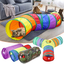Load image into Gallery viewer, Pet Cat Tunnel Toys Foldable Pet Kitty Training Interactive Fun Toy For Cats Rabbit Small Animal Play Tunnel Tube

