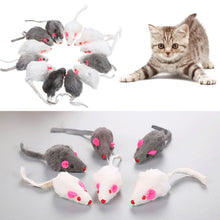 Load image into Gallery viewer, False Mouse Long-haired Tail Mice With Sound Rattling Soft Mini Mouse Plush Toy Funny Sound Squeaky Toy For Cats
