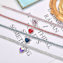 Load image into Gallery viewer, Heart Shape Diamond Inlaid Pet Cat Collar Pets Shiny Crystal Collars Footprints Accessories For Kitten Dog Collar Cat Necklace
