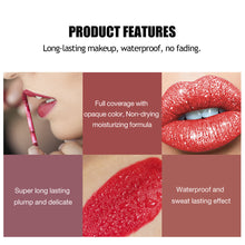 Load image into Gallery viewer, Metallic Color Non Stick Cup Lip Color Pearlescent Diamond Lip Polarized Lip Glaze Liquid Lipstick Makeup Cosmetics
