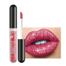 Load image into Gallery viewer, Metallic Color Non Stick Cup Lip Color Pearlescent Diamond Lip Polarized Lip Glaze Liquid Lipstick Makeup Cosmetics
