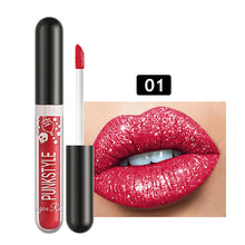 Load image into Gallery viewer, Metallic Color Non Stick Cup Lip Color Pearlescent Diamond Lip Polarized Lip Glaze Liquid Lipstick Makeup Cosmetics
