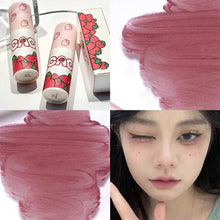 Load image into Gallery viewer, Cute Waterproof Velvet Pink Brown Lip Glaze Matte Liquid Lipstick Strawberry Nude Red Lip Mud Cheek Rouge Tint Cosmetics
