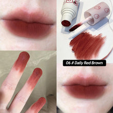 Load image into Gallery viewer, Cute Waterproof Velvet Pink Brown Lip Glaze Matte Liquid Lipstick Strawberry Nude Red Lip Mud Cheek Rouge Tint Cosmetics
