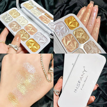 Load image into Gallery viewer, 8 Colors Glitter Highlighter Face Blush Palette Body Shimmer Powder Flash Eyeshadow Brighten Highlight Makeup Cosmetics
