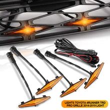 Load image into Gallery viewer, 4Pcs LED Front Grille Lights White Amber Light External Grille Lamps Daytime Running Lamps For Toyota 4Runner TRD Pro 2014-2019
