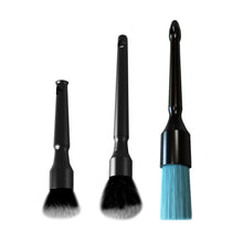Load image into Gallery viewer, 3Pcs/Set Car Detailing Brush Soft Bristle Car Cleaning Brush Kits Atuo Tire wheel Wash Exterior Accessories Natural Boar Hair
