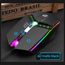 Load image into Gallery viewer, USB Wired Coumpter Gaming Mouse Colorful Glowing Ergonomic Gaming Mouse 4 Button 1600DPI LED Gamer Mice For PC Laptop
