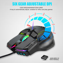 Load image into Gallery viewer, USB Gaming Mouse Computer Mouse RGB Backlight Mause Gamer 10 Buttons Programming 7200dpi Ergonomic Gaming Mouse For Computer
