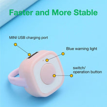 Load image into Gallery viewer, Wireless Shutter Release Button Fingertip Ring Remote Control Phone Selfie Video Controller Rechargeable Self-Timer Shutter
