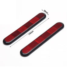 Load image into Gallery viewer, 2Pcs Reflective Car Bumper Reflector Motorcycle Front Fork Reflector Sticker Warning Reflectorized Sign
