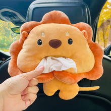 Load image into Gallery viewer, Car Tissue Box Creative Short Plush Tissue Box Car Armrest Box Car Seat Decorations Cartoon Accessories
