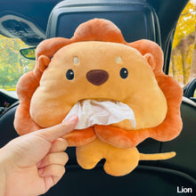 Load image into Gallery viewer, Car Tissue Box Creative Short Plush Tissue Box Car Armrest Box Car Seat Decorations Cartoon Accessories

