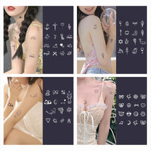 Load image into Gallery viewer, 6pcs/set Small Fresh Tattoo Stickers Cute Style Temporary Tattoo Waterproof Long Lasting Tattoo Stickers
