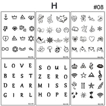 Load image into Gallery viewer, 6pcs/set Small Fresh Tattoo Stickers Cute Style Temporary Tattoo Waterproof Long Lasting Tattoo Stickers
