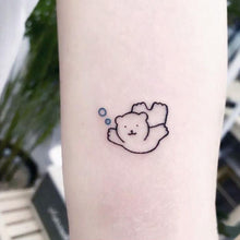 Load image into Gallery viewer, 24pcs/set Cute Line Bear Tattoo Stickers Temporary Body Art Tattoo Waterproof Long Lasting Tattoo Stickers
